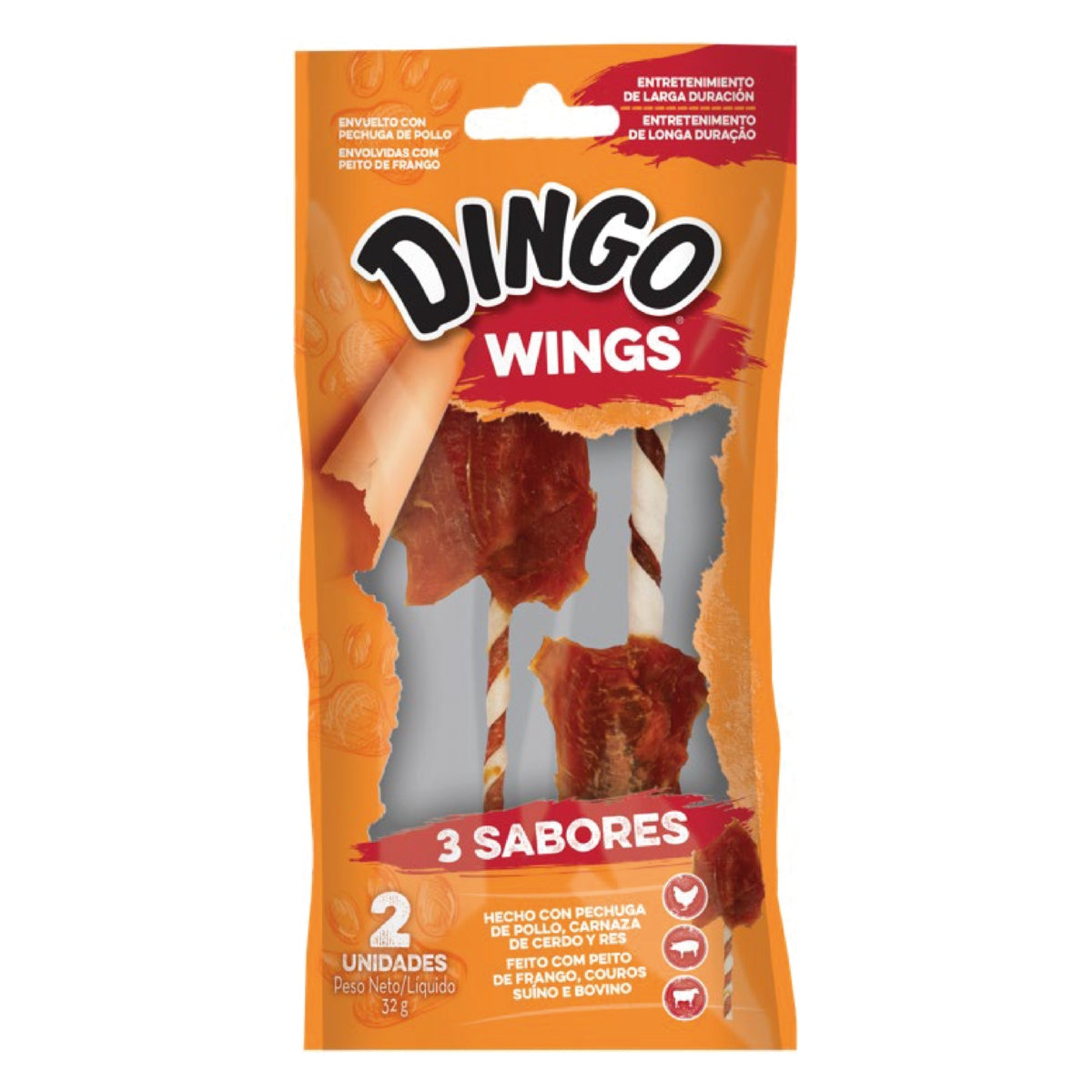 DINGO TRIPLE FLAVOR WINGS 2 UNIDADES