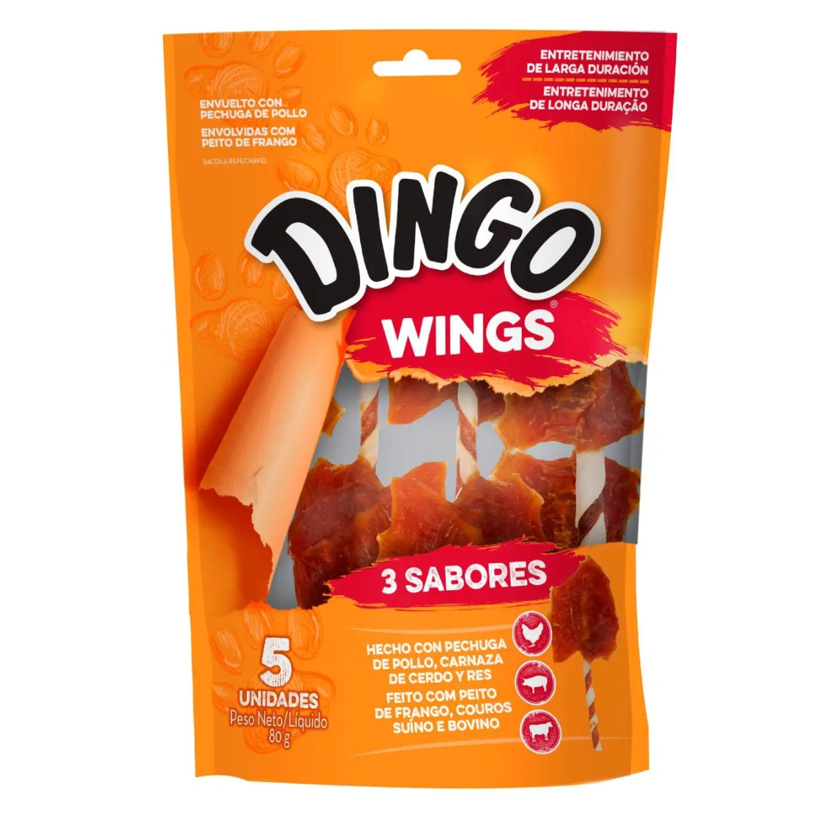DINGO TRIPLE FLAVOR WINGS 5 UNIDADES