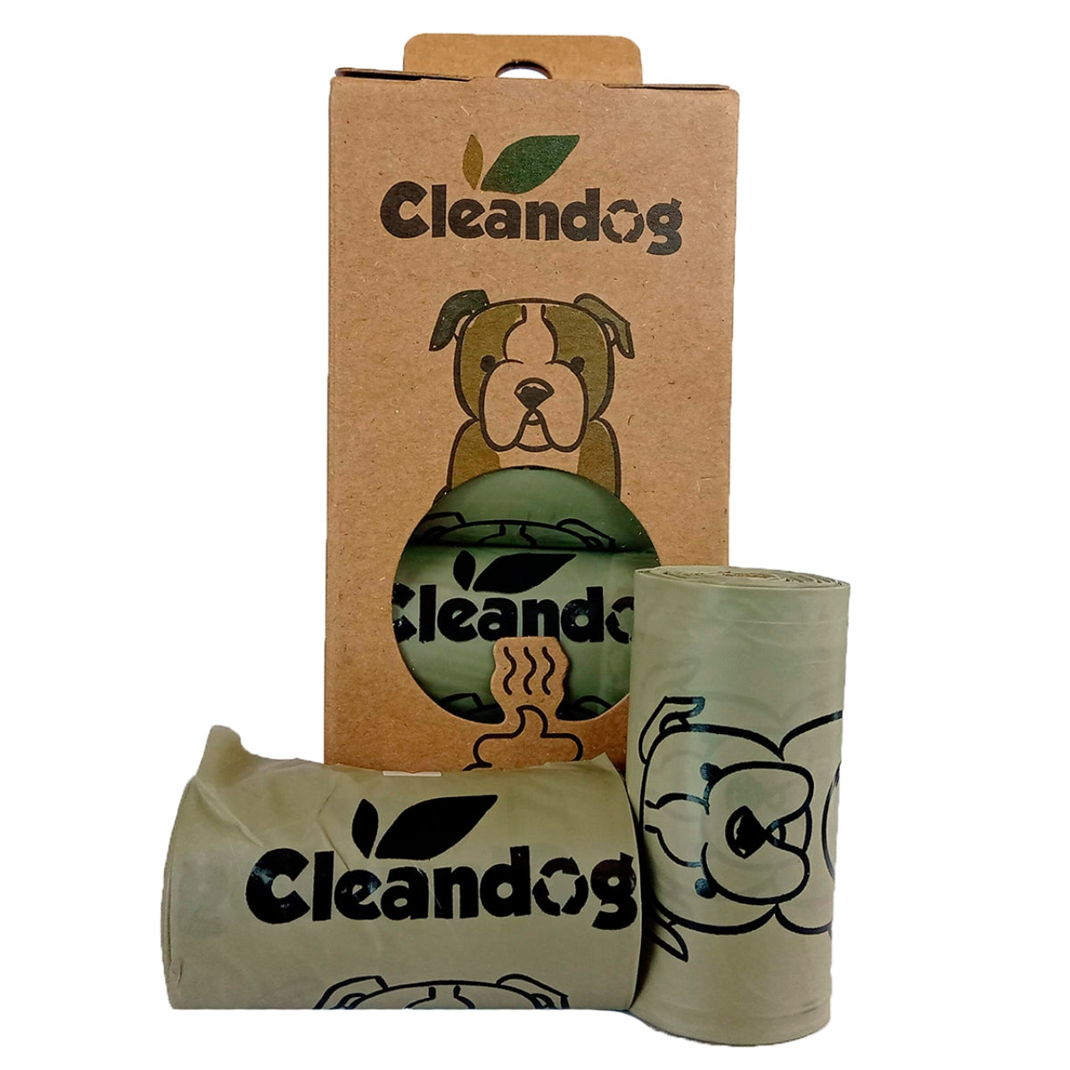CLEANDOG BOLSAS 100% BIODEGRADABLES 8 ROLLOS