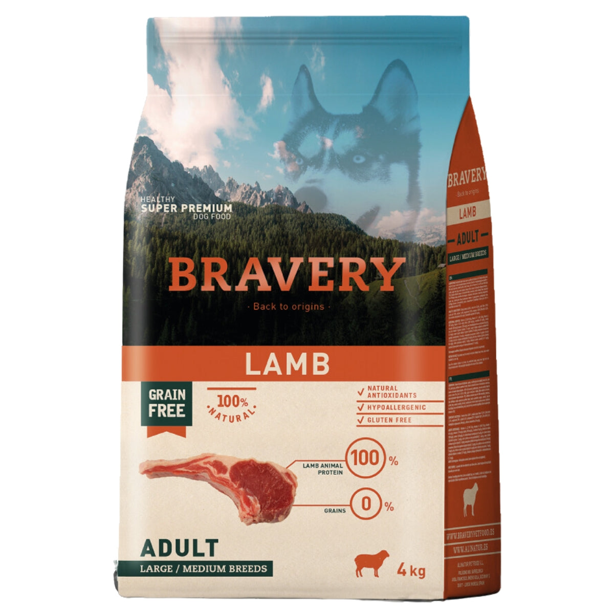 BRAVERY PERRO LAMB ADULT LARGE/MEDIUM BREEDS