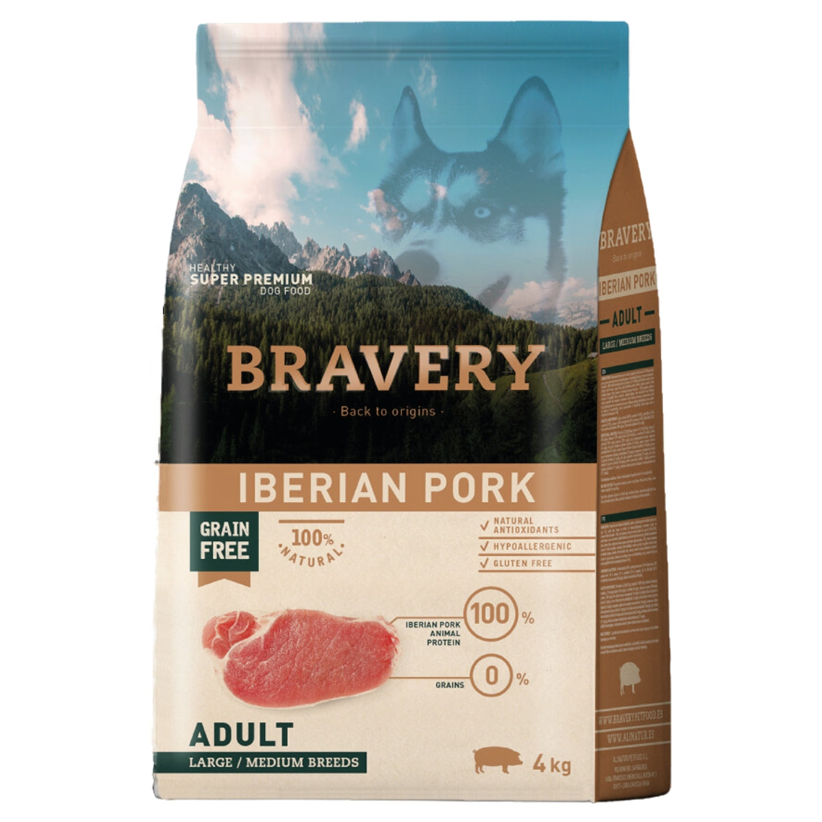 BRAVERY PERRO IBERIAN PORK ADULT LARGE/MEDIUM BREEDS