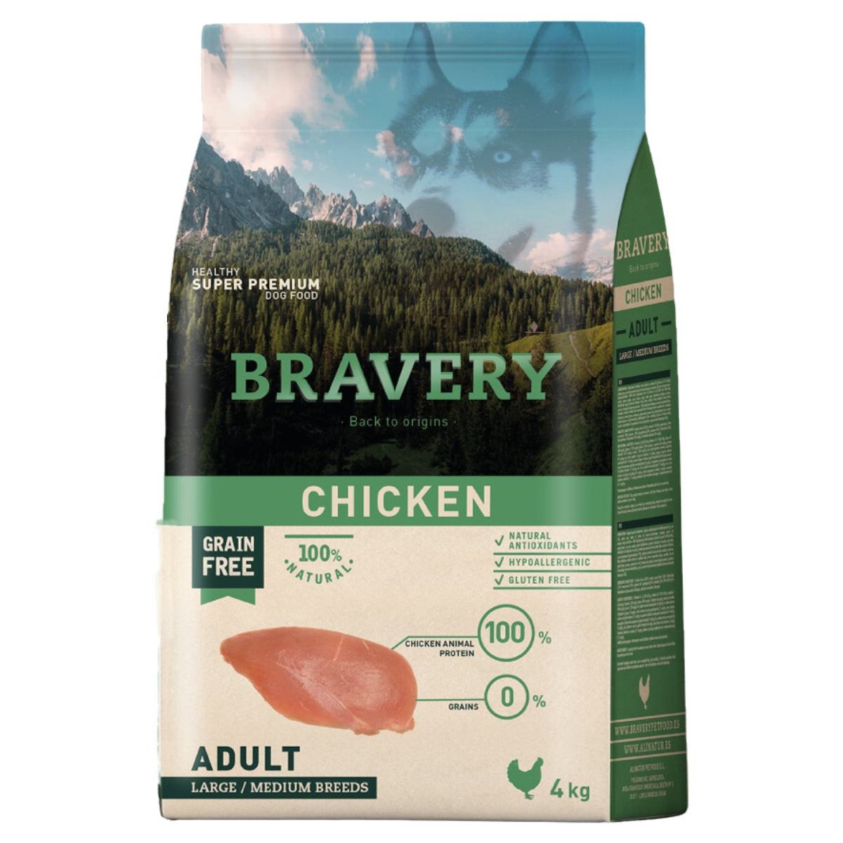 BRAVERY PERRO CHICKEN ADULT LARGE/MEDIUM BREEDS