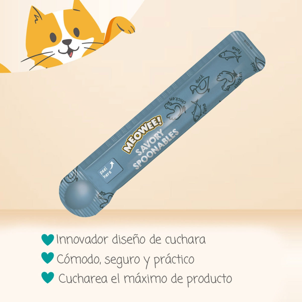 MEOWEE GATO POLLO ATÚN Y PATO 4 TUBOS