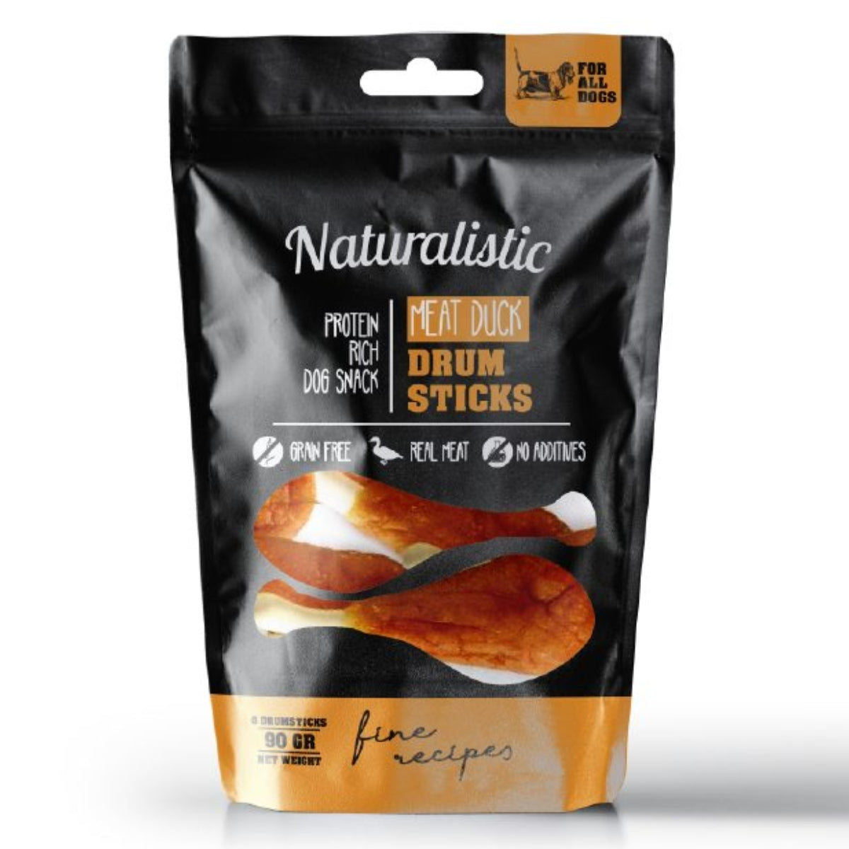 NATURALISTIC PERRO MEAT DUCK DRUM STICKS 6 UNIDADES