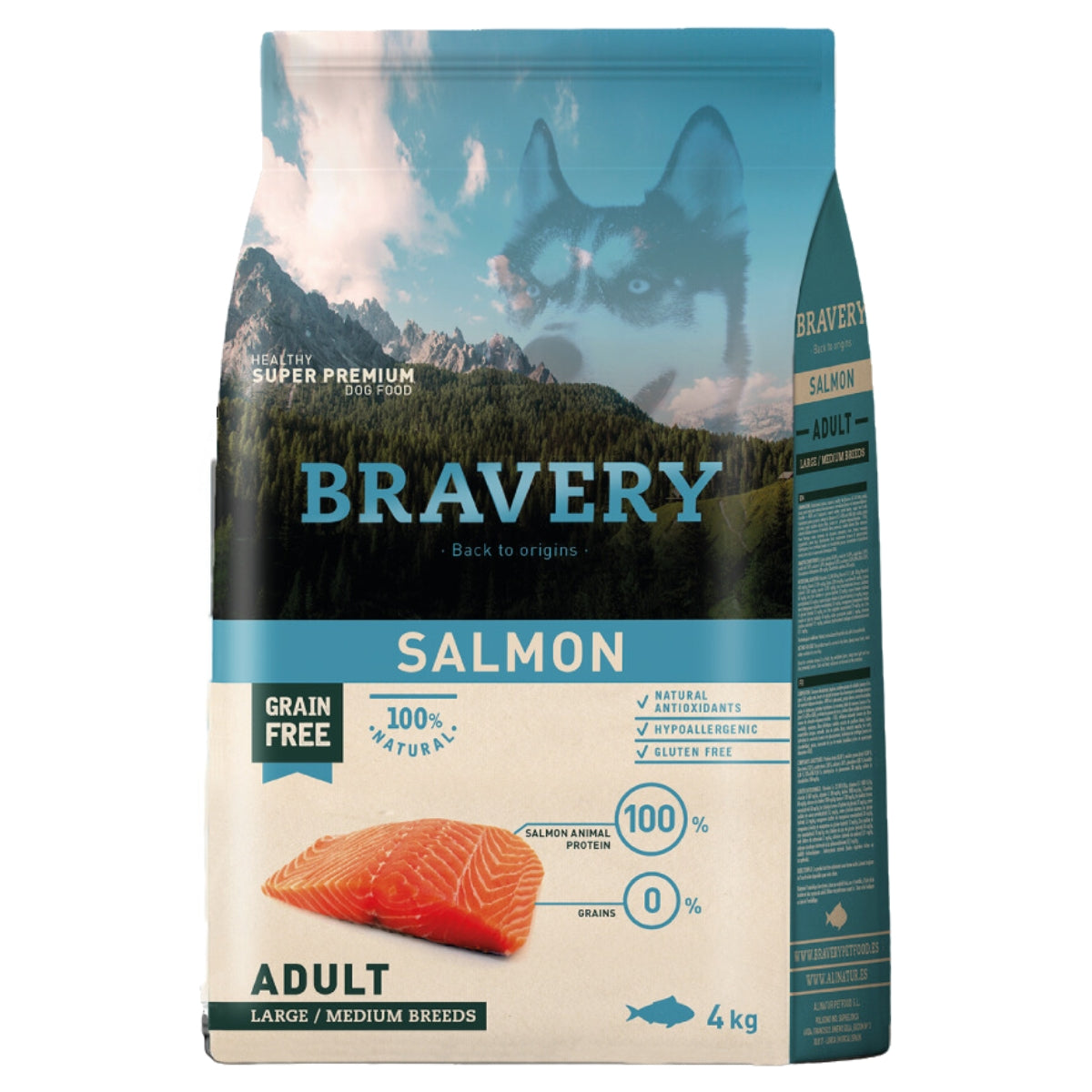 BRAVERY PERRO SALMON ADULT LARGE/MEDIUM BREEDS