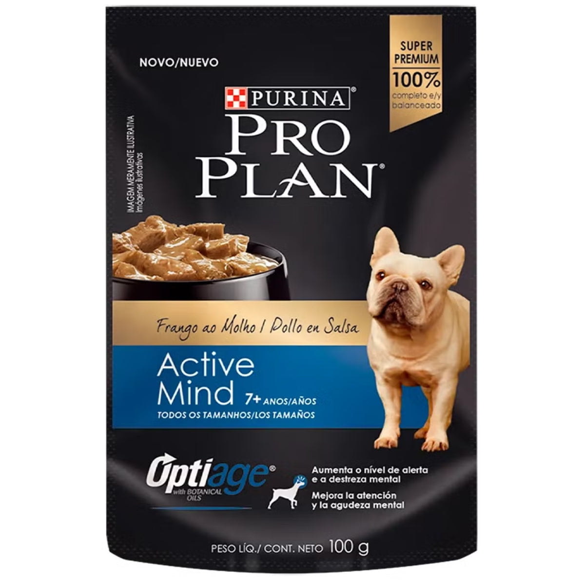 PURINA PROPLAN POUCHE PERRO ACTIVE MIND SENIOR