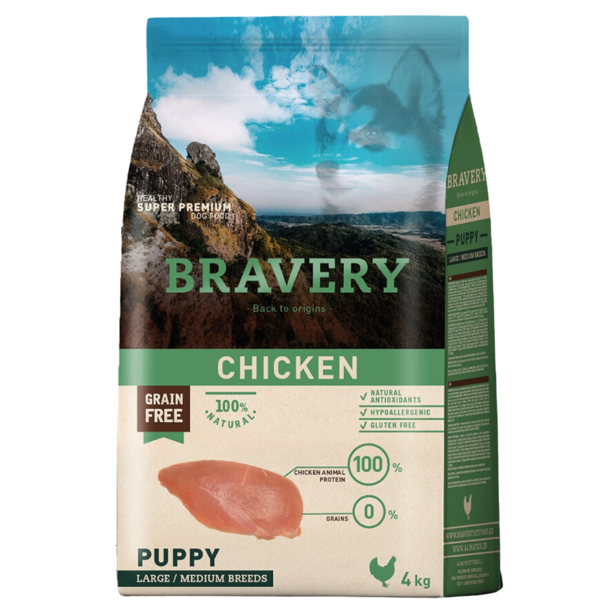 BRAVERY PERRO CHICKEN PUPPY LARGE/MEDIUM BREEDS