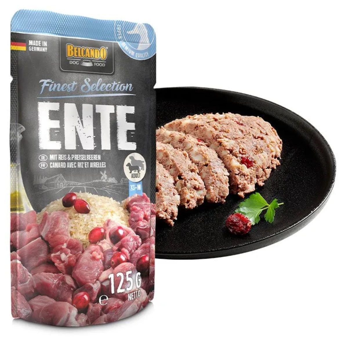 BELCANDO PERRO PATO CON ARROZ Y ARANDANO