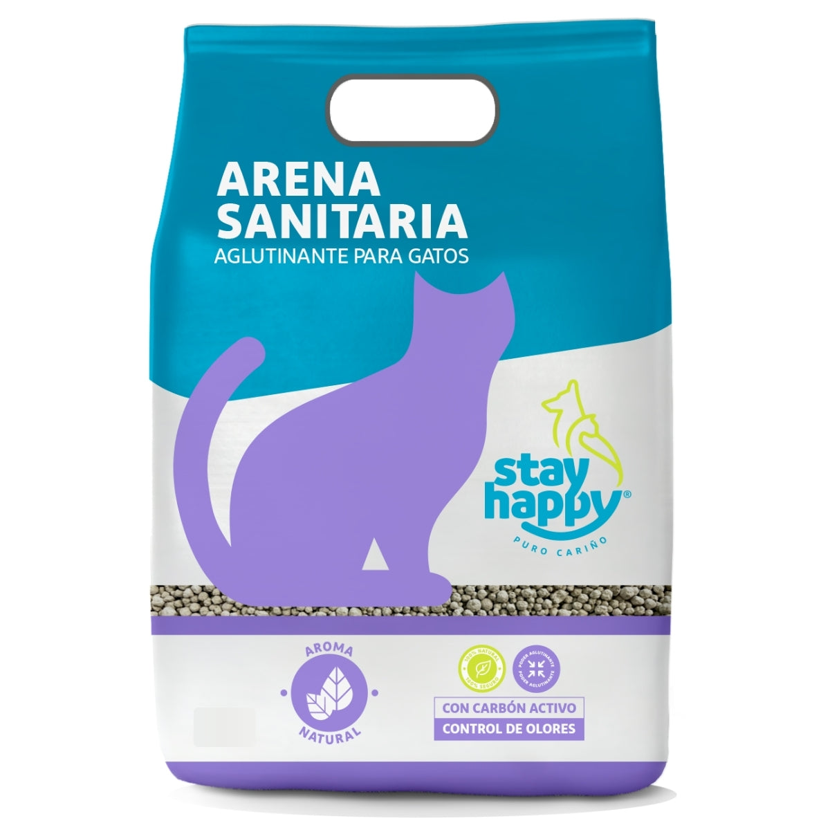 ARENA SANITARIA STAY HAPPY AGLUTINANTE NATURAL