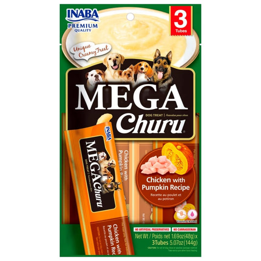MEGA CHURU PERRO POLLO CON ZAPALLO 3 TUBOS