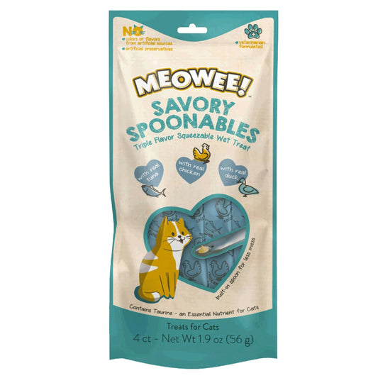 MEOWEE GATO POLLO ATÚN Y PATO 4 TUBOS