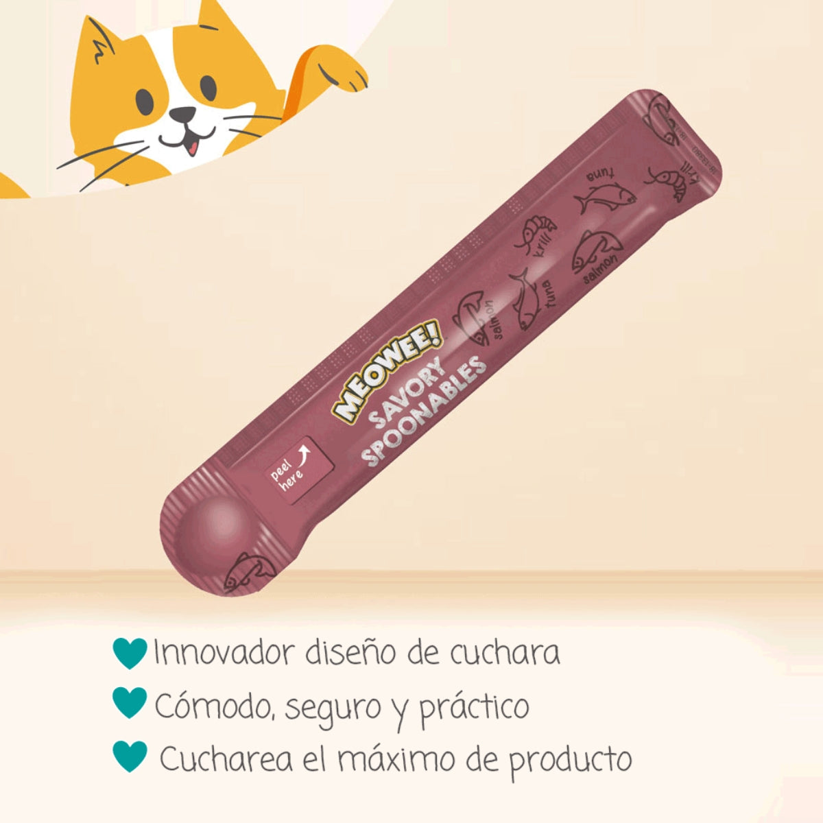 MEOWEE GATO SALMÓN ATÚN Y CAMARÓN 4 TUBOS