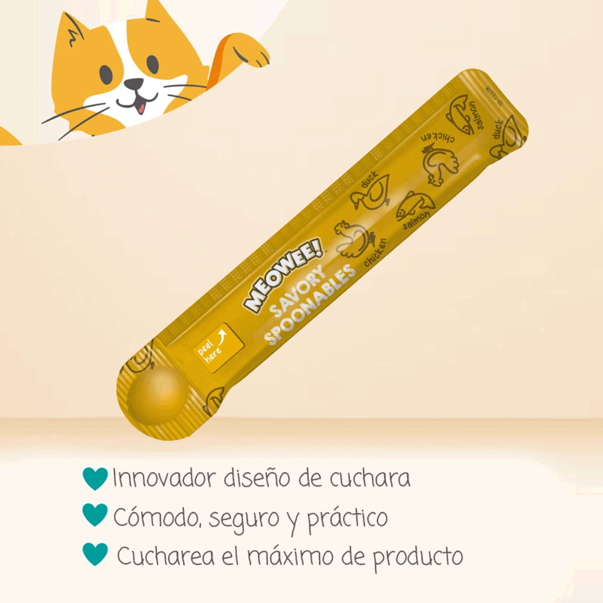 MEOWEE GATO POLLO, SALMÓN Y PATO 4 TUBOS