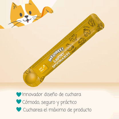 MEOWEE GATO POLLO, SALMÓN Y PATO 4 TUBOS
