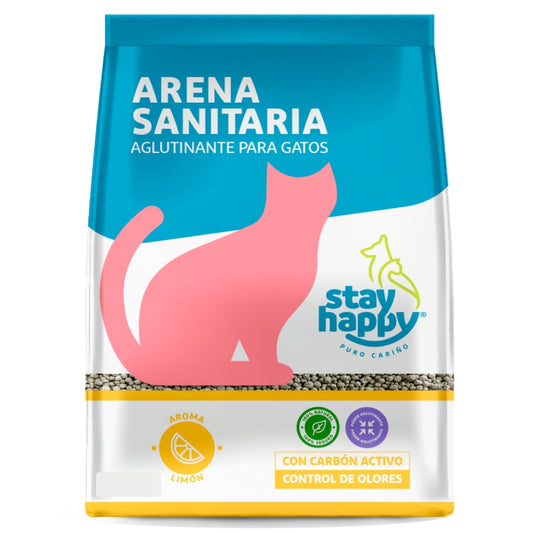 ARENA SANITARIA STAY HAPPY AROMA LIMON