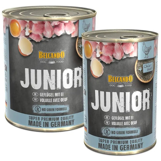 BELCANDO LATA PERRO JUNIOR AVE Y HUEVO