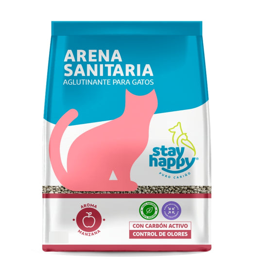 ARENA SANITARIA STAY HAPPY AROMA MANZANA