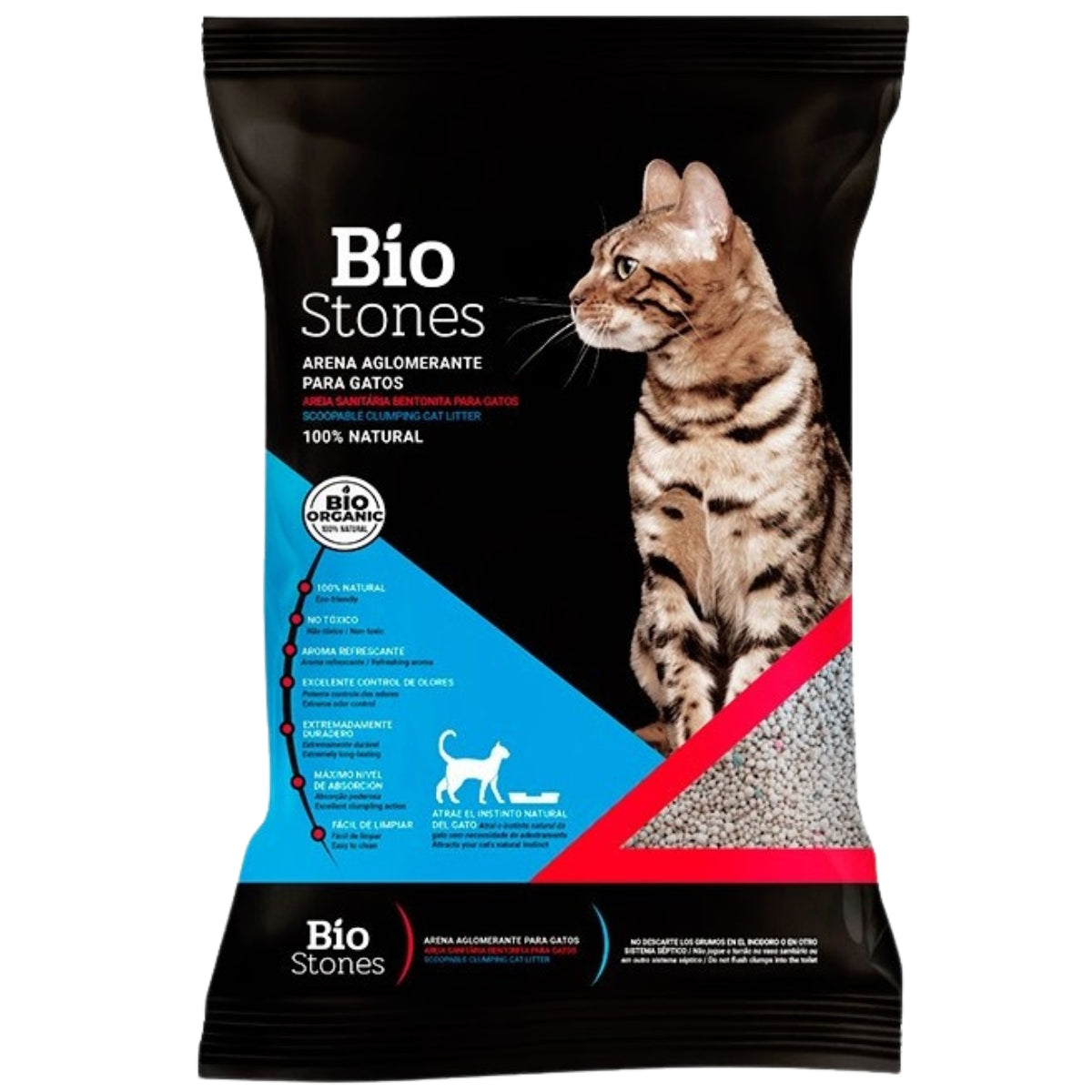 ARENA SANITARIA BIO STONES AROMA TALCO DE BEBE